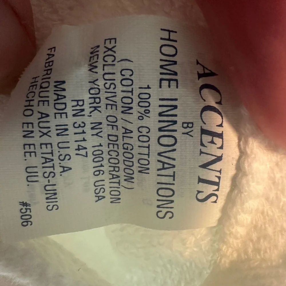 Vintage Accents by Home Innovations 3pc Towel‎ Set Embroidered Rose White Cotton